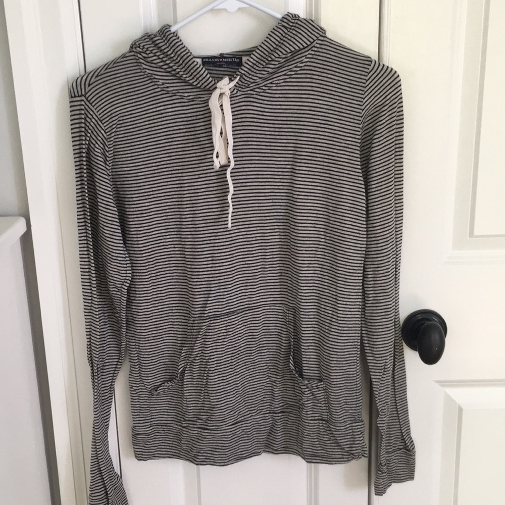 Brandy Melville Striped Hoodie